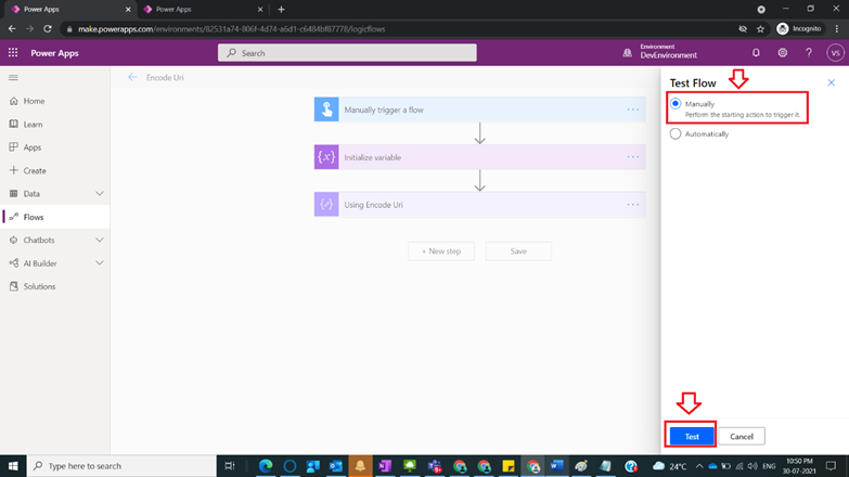 Usage of Encode Uri in Power Automate
